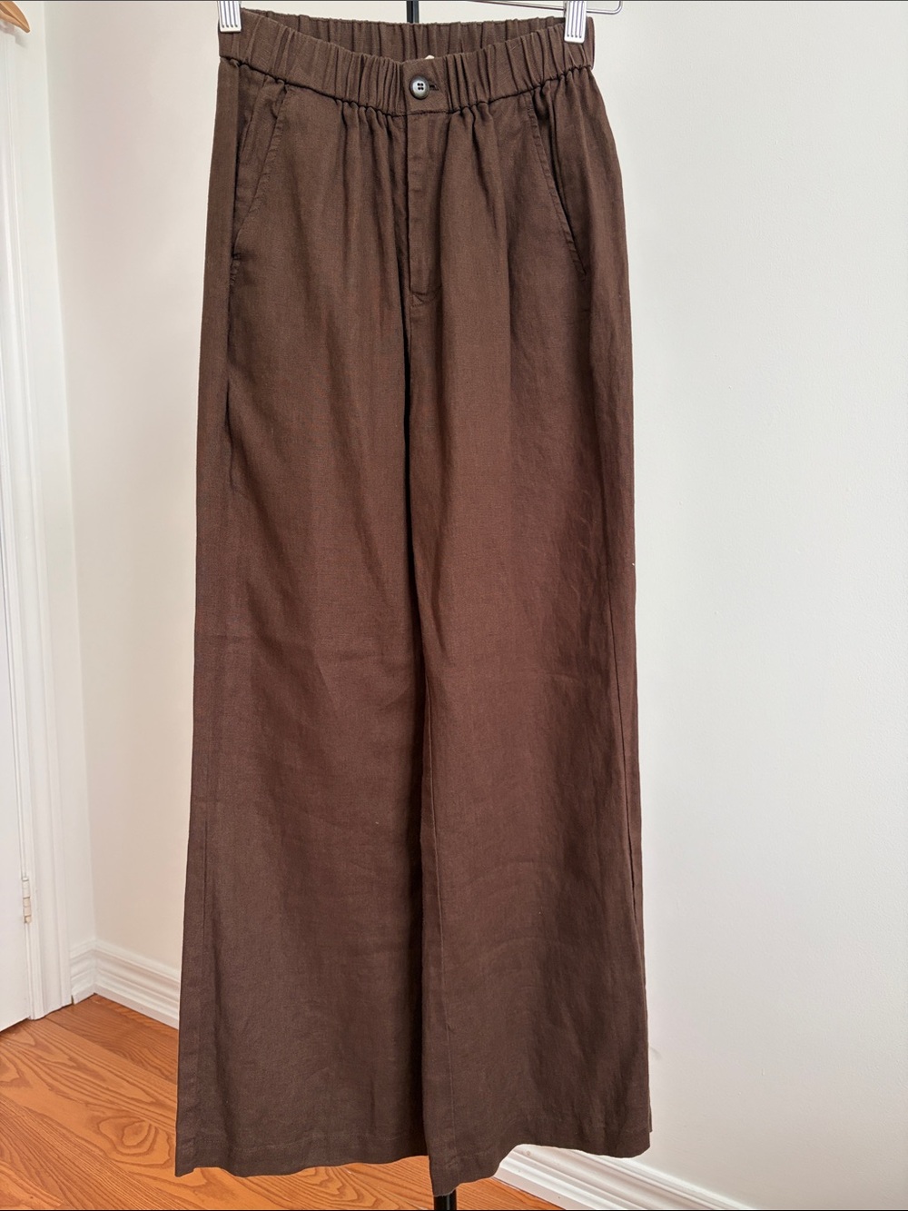 Eileen Fisher 100% Linen Pants Brown Small